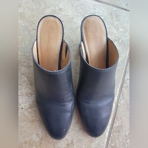 Madewell Black Leather Darcy Mules